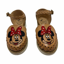 Gutierrez Disney Minnie Mouse Leather Mary Jane Buckle Flats Kids US 9 Brown