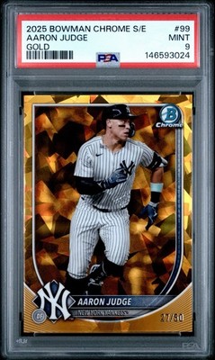 2025 Bowman Chrome Sapphire Aaron Judge Gold /50 - PSA 9 MINT