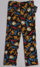 Adult Nickelodeon Garfield Lounge Pajama Pants Black Size MEDIUM