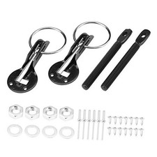 Bonnet Pins, Stainless Steel Universal Car Hood Latch Pin Lock Key Black