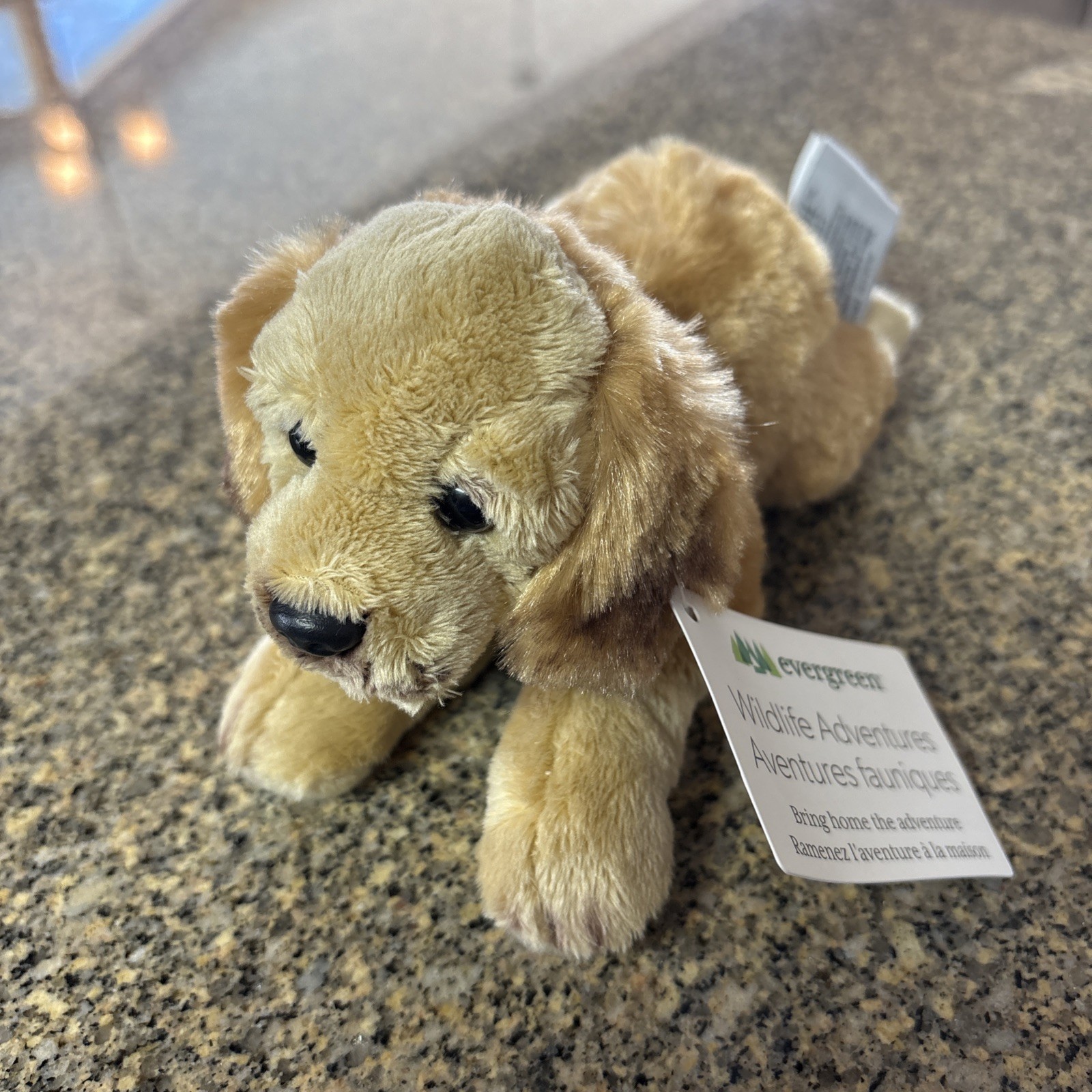 Evergreen Wildlife Adventures 8&rdquo; Golden Retriever Realistic Plush Dog