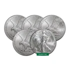 Lot of 5 - $1 American Silver Eagle Coin 1 oz BU - Random Year - US Mint