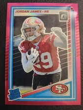 2025 Panini Donruss Optic Jordan James #278 Pink Prizm Rookie Card RC. rookie card picture