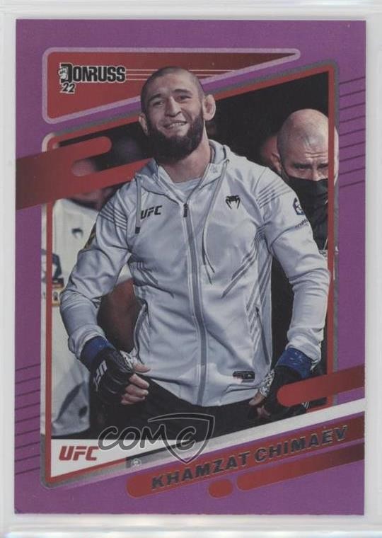 2022 Donruss UFC Purple Flood Khamzat Chimaev #14 0h1