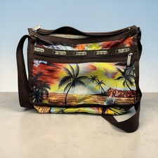 LeSportsac Hawaii Surfer Shoulder Bag Crossbody Rare Print 13X10X6  