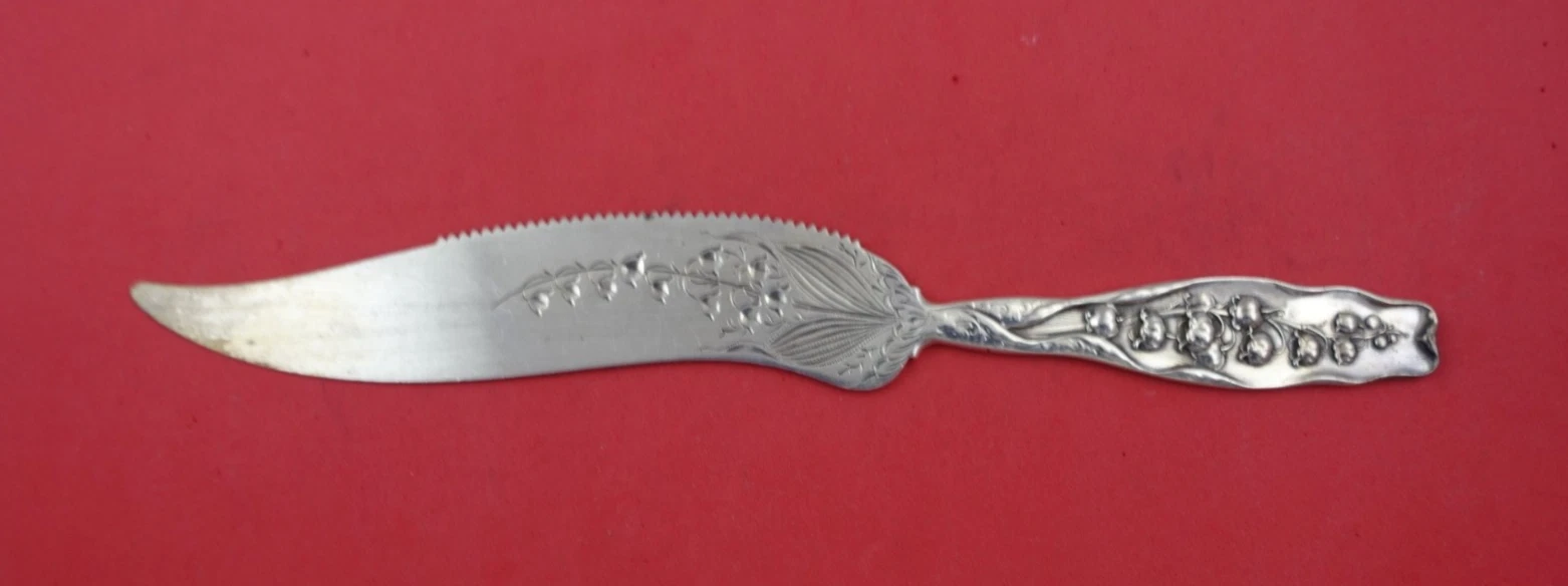 Lily of the Valley by Whiting Sterling Silver Cake Saw FH AS Serrated BC 10"