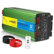 4000 Watt Heavy Duty 8000 Peak Pure Sine Wave Power Inverter 4000-12V Green