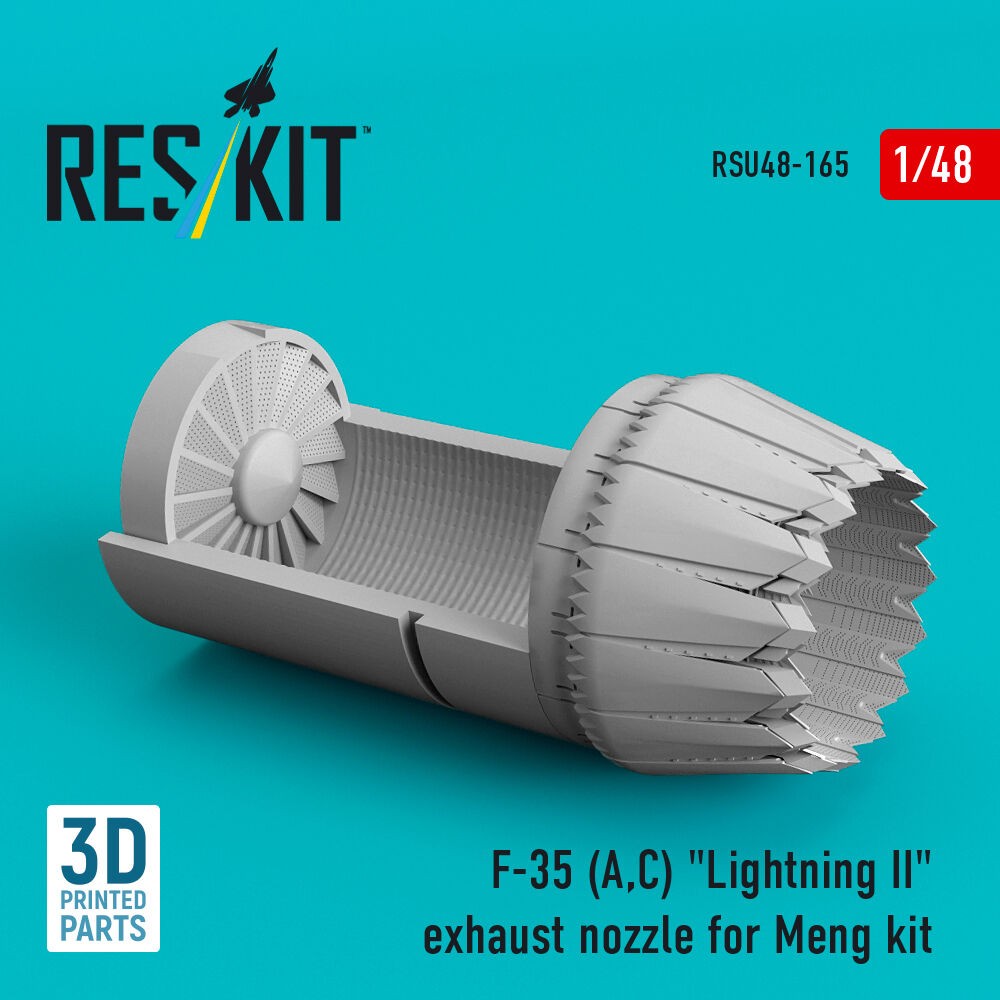 ResKit RSU48-0165 1:48 F-35 Lightning II Exhaust Nozzle for Meng Kit (3D)