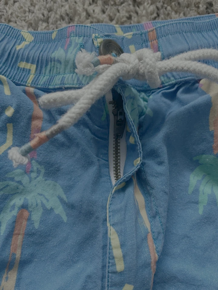 Pantalones Cortos Chubbies Para Hombre Medianos Azul 5" Cintura Elástica Cordones Tropicales Foto 2 de 4