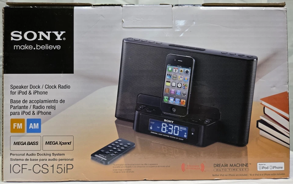 SONY Dream Machine ICF-CS15ip With Bluetooth & USB C connectivity New In Box - Image 2 of 4