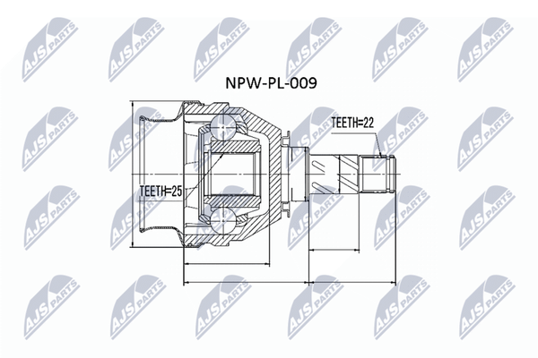 NTY Gelenksatz, Antriebswelle NPW-PL-009 FüR Opel-image