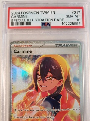 PSA 10 GEM MINT Carmine 217/167 Sv06: Twilight Masquerade IR HOLO