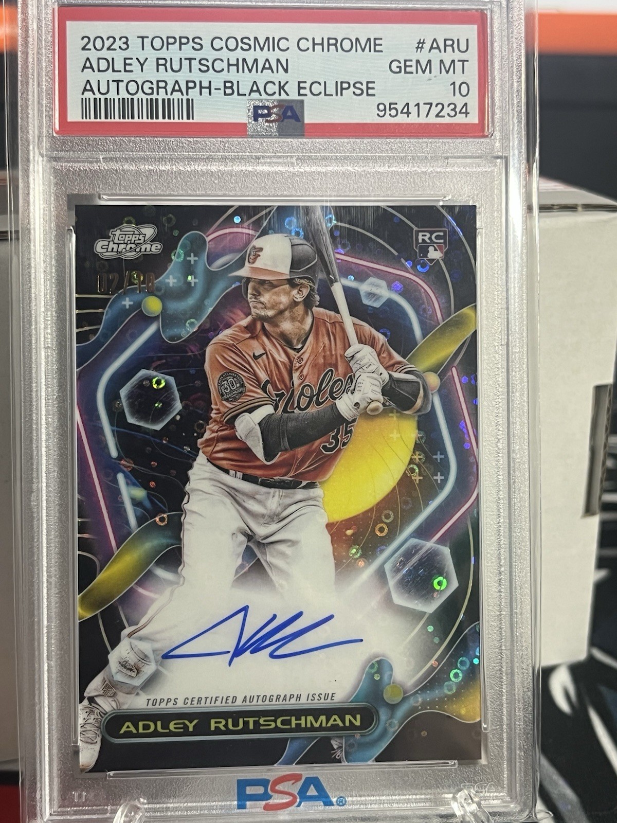 2023 Topps Chrome Cosmic Adley Rutschman Black Eclipse Auto /10