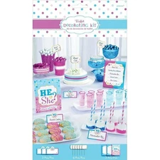 Girl or Boy? Buffet Decorating Kit Birthday Party Supplies 12 Pieces New