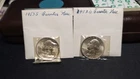 Lot of 2 Washington Quarters 25c 1953-S & 1953-D Old Dealer Cellophane Holders