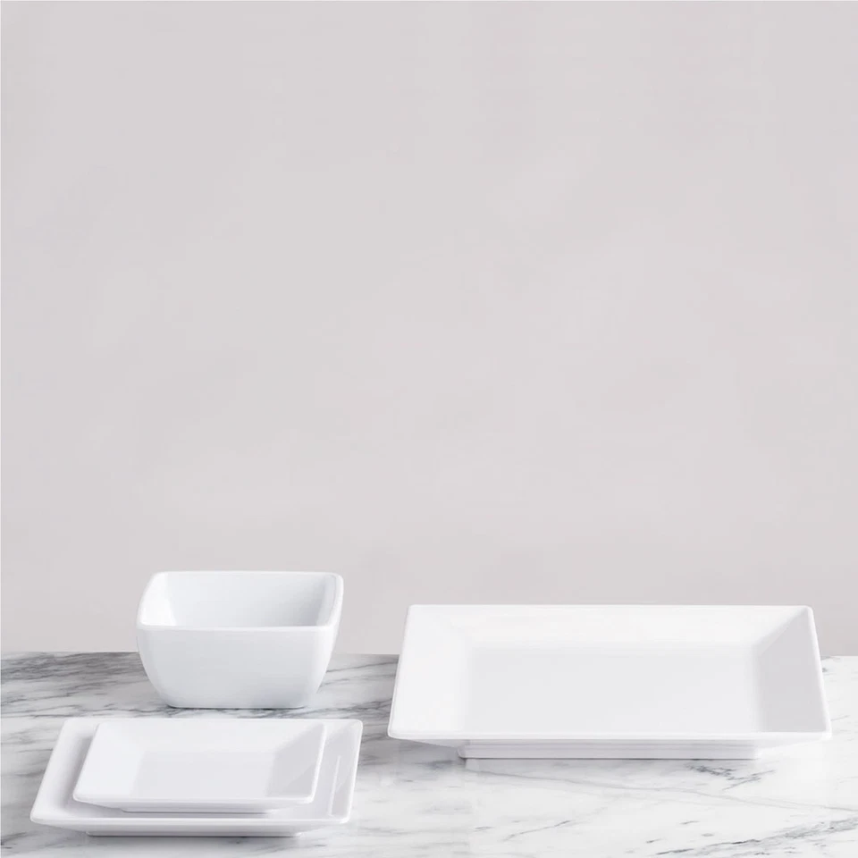 Diamond White BPA-Free Melamine Small Rectangle Platter, 14 by 7-Inches, White - Image 4 of 4