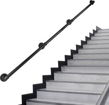 12FT Pipe Rail Grab Stair Handrail Staircase Banister Bathroom Bar Loft Railing