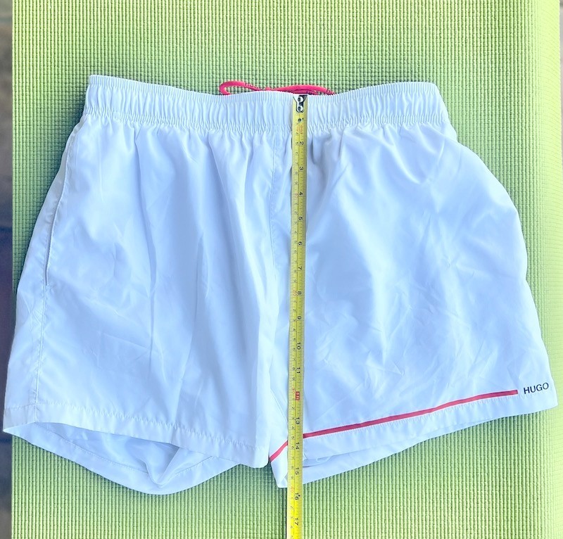 NWOT BOSS by Hugo Boss Beach Men's White Swim Lined Trunks Size L (4.75 Inseam) thumbnail 7