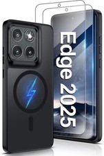 Magnetic for Motorola Edge 5G 2025 Case with Tempered Glass Screen Protector Mat