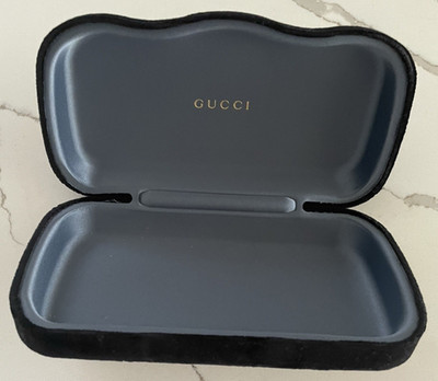 GUCCI Case Hard Shell Eyeglasses & Sunglasses Velvet Case LARGE Black