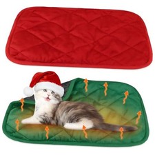 2 Pack Self Heating Cat Mat Self Warming Pet Pads 16 x 20 inches Red, Green