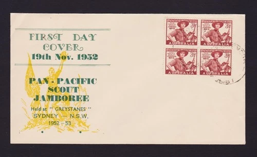 AUSTRALIA FDC 1952 PAN PACIFIC SCOUT JAMBOREE UNADDRESSED