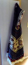 PRETTY MEXICAN DESIGN HOODED PONCHO 1 SIZE WOOL BLEND 