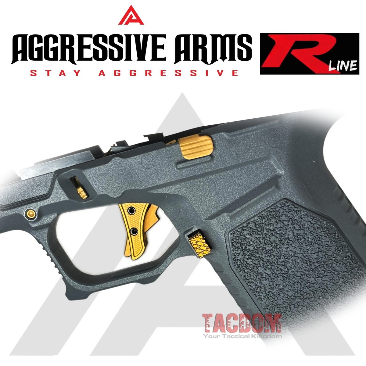 AGGRESSIVE ARMS STAINLESS STEEL GOLD TRIGGER GLOCK 17 19 26 43x