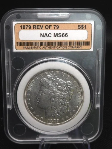 1879 Reverse of 1879 NAC- MS66 Morgan Dollar–Rare First-Year–Premium