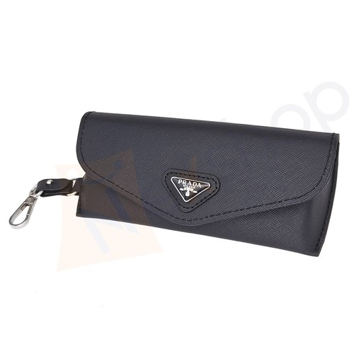 Prada Saffiano Medium Eyeglasses Soft Leather Case w/ Cleaning Cloth & Gift Box
