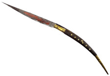 Antiguo Cuchillo Plegable Navaja Español o Italiano Grande 23" con Hoja Grabada