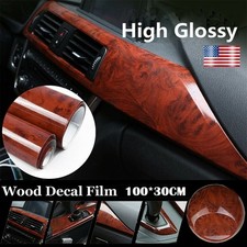 Car Interior Glossy Wood Grain Textured Vinyl Diy Wrap Sticker Decal Sheet Film Car Interior Glossy Wood Grain Textured Vinyl Diy Wrap Sticker Decal Sheet Film