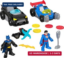 Fisher-Price Imaginext DC Super Friends Metal Force Playset, Batmobile & Supermo
