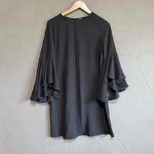 Simply Vera Wang Size Small Black Bell Sleeves Short Shift Dress