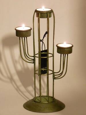Teelichthalter Teelichtstnder Kaktus industriedesign Metall Sommer |  eBay.de