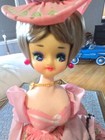Vintage 70's/80s Unbranded 15 To 17" Big Eyed Blonde Pink l Dress Doll Korea — photo 2