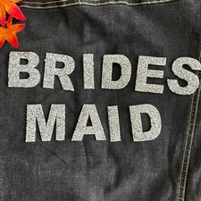 Letter A-Z Alphabet Silver White Crystal Rhinestone iron on Patch