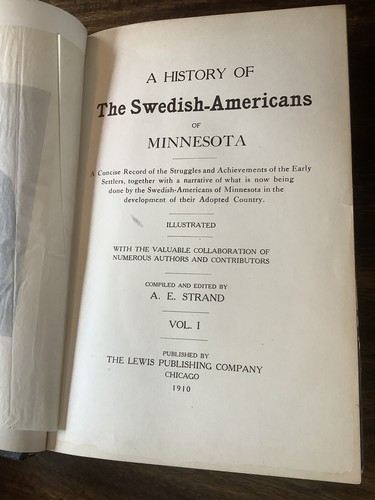 A History of Swedish-Americans of Minnesota 3 Vol Set 1910 LEATHER Spine Corners - Picture 5 of 24
