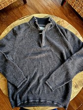 Tommy Bahama 100 Pima Cotton 1/4 Zip Knit Sweater Men's Size L
