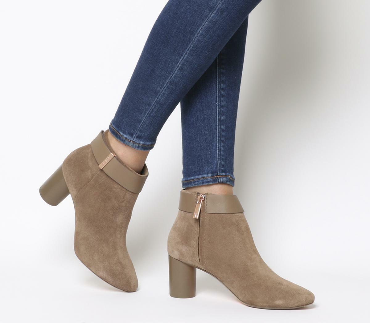 Ted Baker Mharia Suede Ankle Boot Tan 