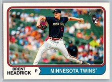 2023 Topps Heritage Brent Headrick Rookie Minnesota Twins RC #572