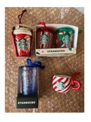 Starbucks Japan Holiday 2024 Ornament Set of 5 Christmas