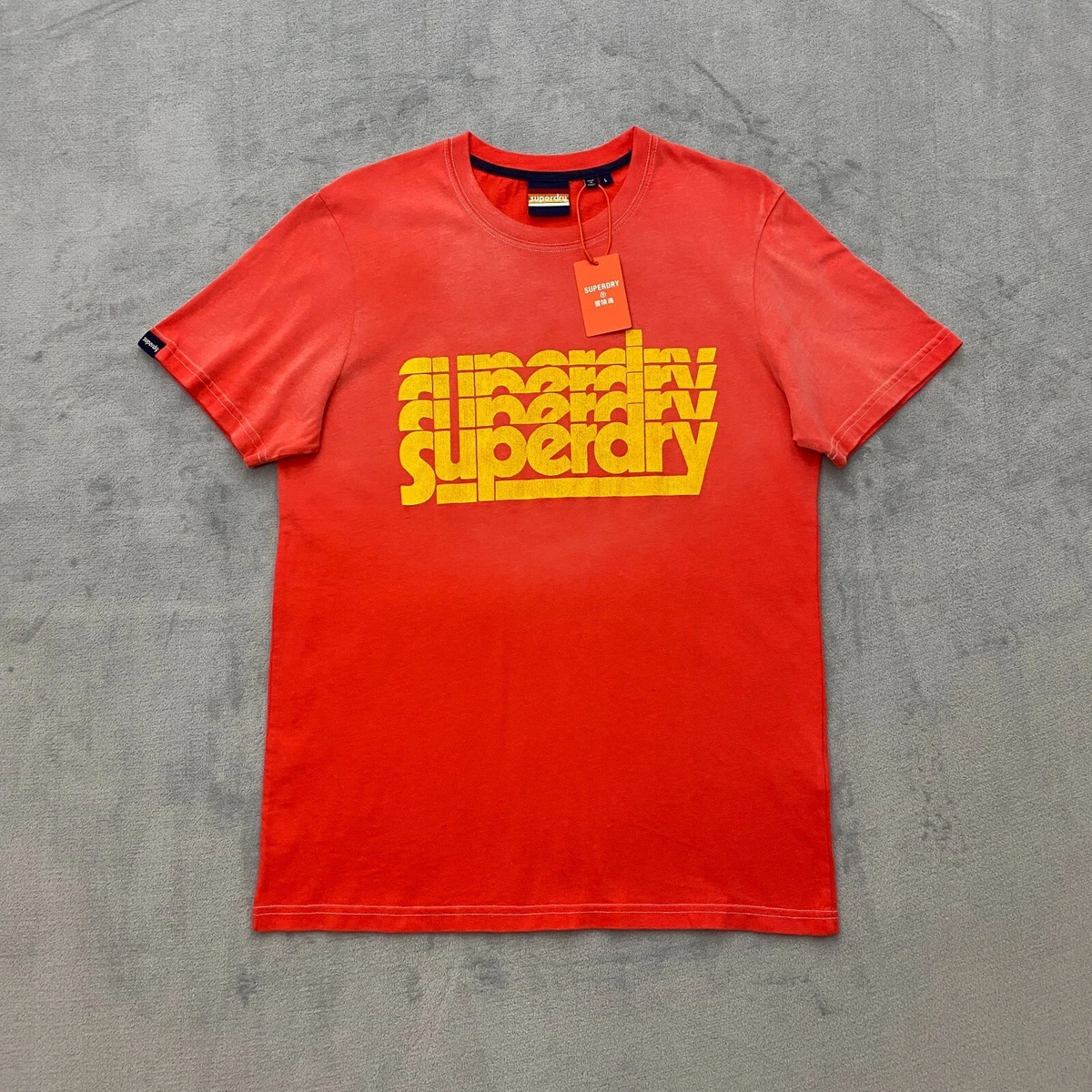 Camiseta Superdry Para Hombre - Manga Corta - Color Rosa - Talla S - Algodón Cómodo