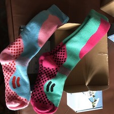 Two pairs KUYOU Kids Ski Socks Children Warm Long Knee High, Small Size