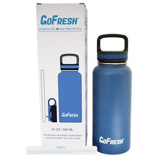 GoFresh 32 oz Stainless Steel Insulated Water Bottle Flask Flip Easy Carry Lids