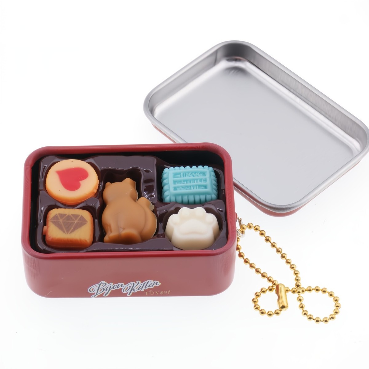 Japanese Blind Box Capsule Food Mini Cookie Tin Keychain Figure 1