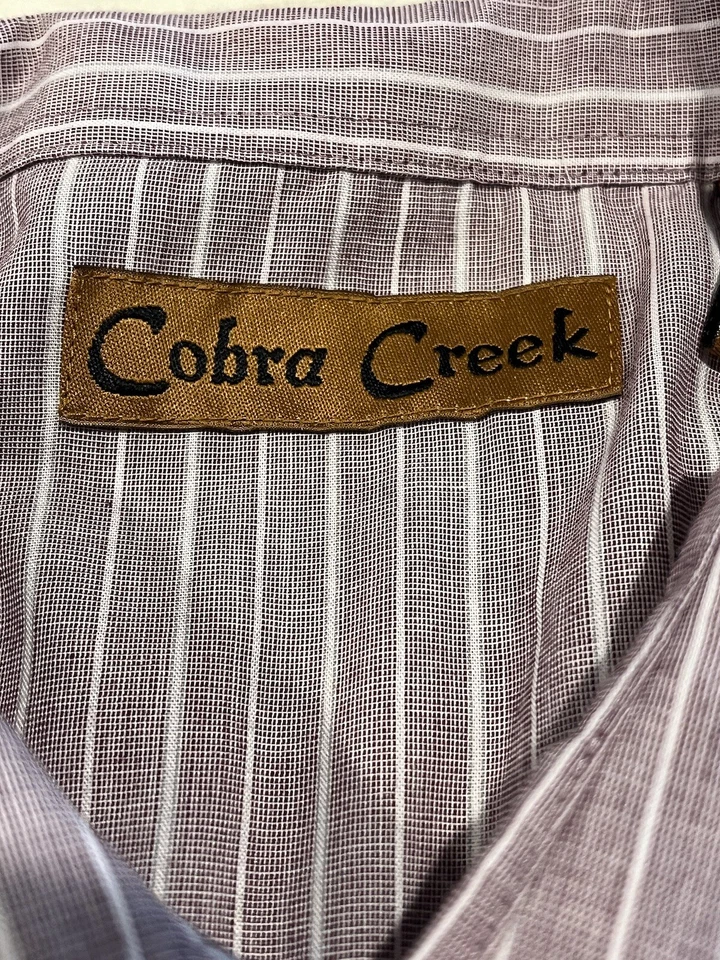 Cobra Creek Vintage Pearl Snap Shirt Western Men’s Size Large Striped - Image 3 of 4