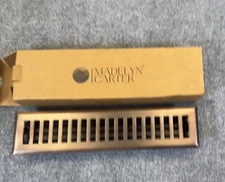 Signature Hardware Geometric Floor Register Oil Rubbed Bronze 2x14 Inch Vent