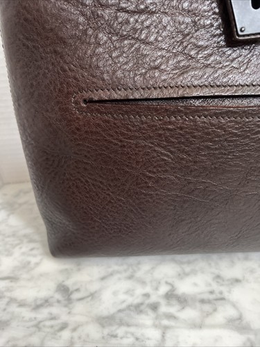 Gucci Pebbled Leather Pocket Tote Brown Tom Ford Gunmetal Hardware Turn Locket - Bild 10 von 21