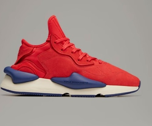 Adidas Y-3 Kaiwa Sneakers con pannelli in rosso/bianco Yohji IE9507 taglia 12,5 - Foto 4 di 4